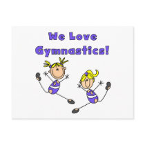 We Love Gymnastics Tshirts and Gifts postcards by stick_figures We Love Gymnastics Tshirts and Gifts postcards