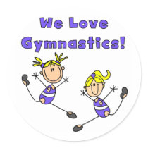 We Love Gymnastics Tshirts and Gifts stickers