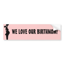 WE LOVE OUR BIRTHMOM! bumper stickers