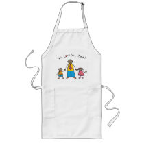 We Love You Dad! Apron (Dark Skin Tone)