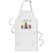 We Love You Dad! Apron (Fair Skin Tone)