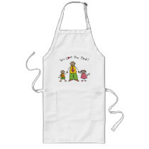 We Love You Dad! Apron (Tan Skin Tone)