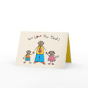 We Love You Dad! Card (Dark Skin Tone) by fat_fa_tin We Love You Dad! Card (Dark Skin Tone)