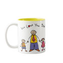 We Love You Dad! Mug (Fair Skin Tone) by fat_fa_tin We Love You Dad! Mug (Fair Skin Tone)
