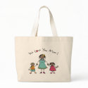 We Love You Mom! (Dark) Cute Fun Custom Tote Bag