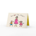 We Love You Mom! Mother's Day Cute Custom Card by fat_fa_tin We Love You Mom! Mother's Day Cute Custom Card