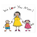 We Love You Mom! Poster (Fair Skin Tone) posters