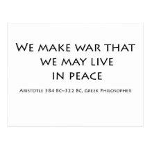"We make war ..." Post Card