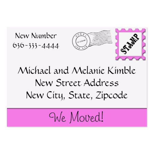 We Moved! Business Card Template (front side)