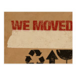 We Moved Cardboard Box Postcard