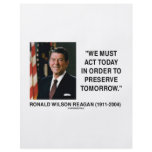 We Must Act Today In Order To Preserve Tomorrow flyers