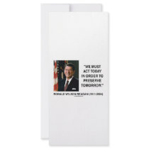 We Must Act Today In Order To Preserve Tomorrow Rack Card
