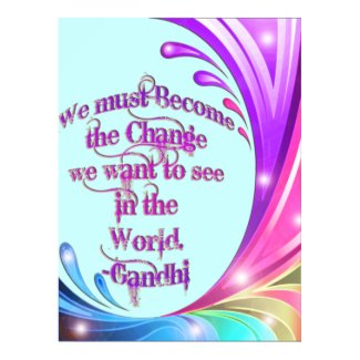 *We mustBecome the Change* Gandhi Quote Poster print