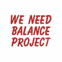 WE NEED BALANCE PROJECT embroidered shirts
