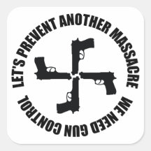 We Need Gun Control Square Stickers