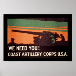 We Need You! Coast Artillery Corps Posters