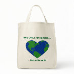 We Only Have One~Help Save it Organic Grocery Bag by Jamiedaughter We Only Have One~Help Save it Organic Grocery Bag by Jamiedaughter
