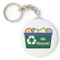 We Recycle! Keychain