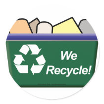 We Recycle! Sticker