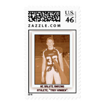 We salute an amazing athlete stamp