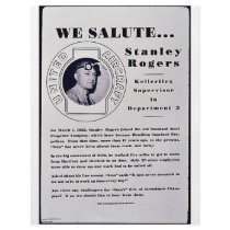 We Salute , Stanley Rogers flyers