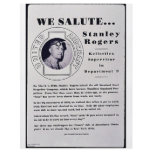 We Salute , Stanley Rogers flyers