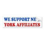 We Support New York Affiliates Bumper Stickers