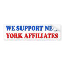 We Support New York Affiliates bumper stickers