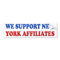 We Support New York Affiliates bumper stickers by Rhea_Pennata We Support New York Affiliates bumper stickers