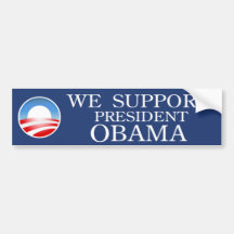 We Support Obama Bumper Sticker
