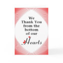 We Thank You from the Bottom of our Hearts cards by dndartstudio We Thank You from the Bottom of our Hearts cards