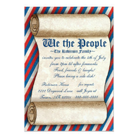 We the People 4th of July Party Invitations 5