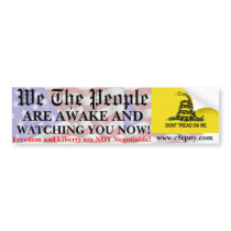 We The People Ae Watching You now! Bumper Sticker