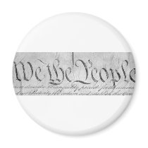 We The People Black n White Refrigerator Magnets