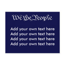 We the People Blue Postcard