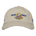 We The People Embroidery Gold Stars, NEVER, FORGET embroidered hats