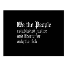 We the people establish justice and liberty for th postcard
