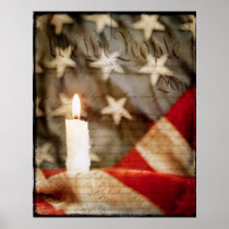 We the People Memorial Candle Poster