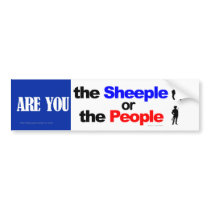 WE the PEOPLE no sheeple bumper sticker