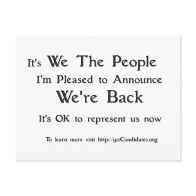 We The People Post Cards by jacobroecker