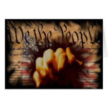 We The People Pray Blank Greeting Card