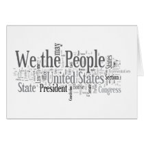 We the People - US Constitution words libertarian Card