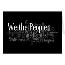 We the People - US Constitution words libertarian Card