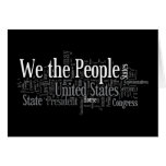 We the People - US Constitution words libertarian cards