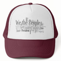 We the People - US Constitution words libertarian hats
