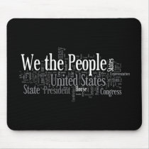 We the People - US Constitution words libertarian Mouse Mat