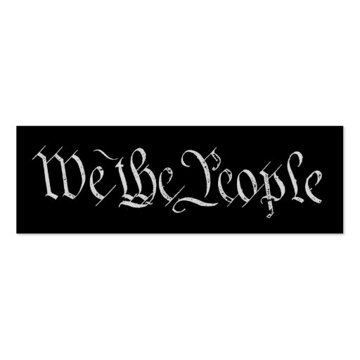 We the People White Profile Card Business Cards (front side)