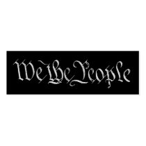 We the People White Profile Card business cards