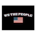We The People with American Flag Post Cards