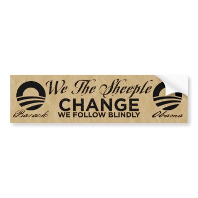 We The Sheeple Bumper Sticker by monkeyclown